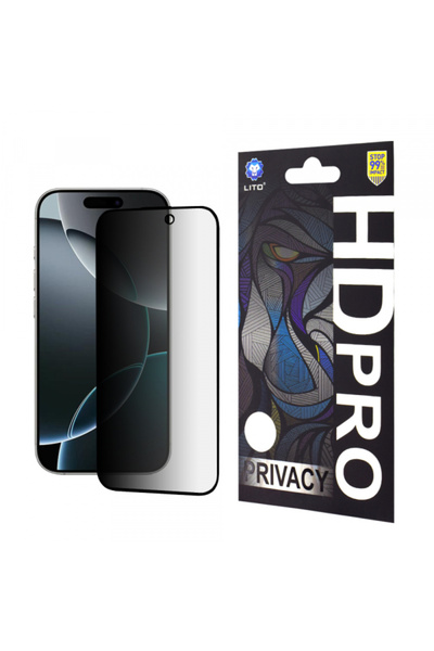 Lito Προστατευτικό Οθόνης Privacy HD Pro για Apple iPhone 16 Pro, Σκληρυμένο ...