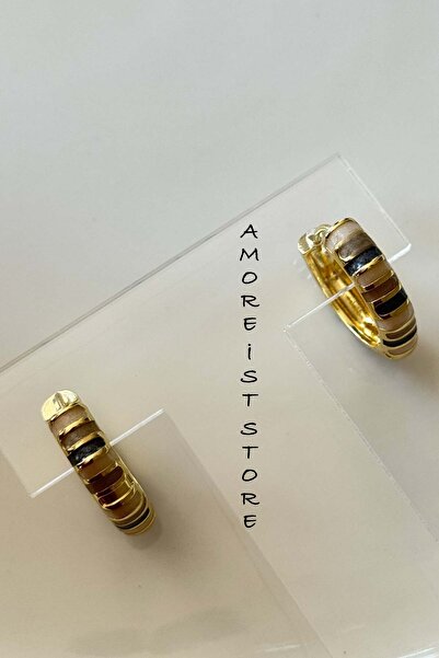 AMORE.İST STORE Mineli Halka Küpe