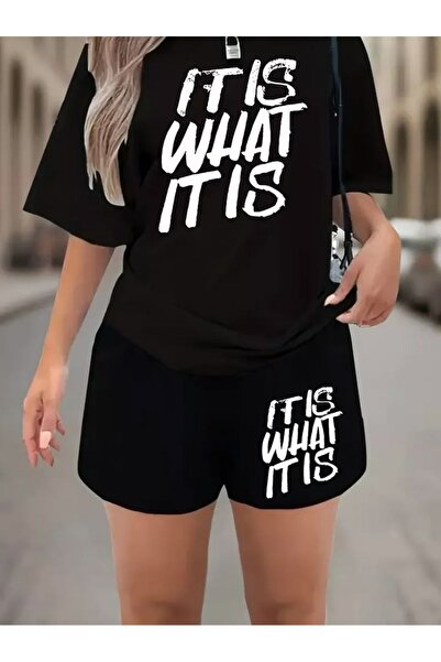 bellanova Silatrend Unisex Oversize Shorts Set Short Sleeve T-Shirt Comfortab...