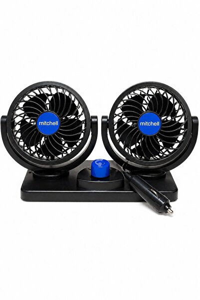 Carvian 24V Çift Başlıklı Araç İçi Vantilatör Fan Kamyon Tır Karavan İçin 360...