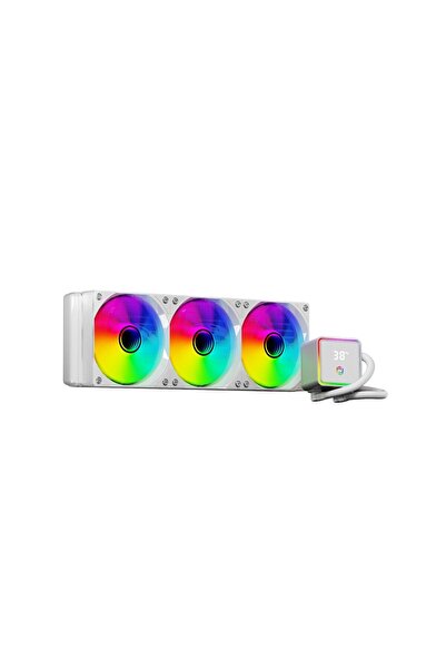 Universal مبرد سائل فريسبي FCL-360W ARGB 360 باللون الأبيض