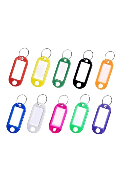 E-ANAMAG Σετ 5 τεμαχίων: Πλαστικά μπρελόκ/ετικέτες κλειδιών με μεταλλικό κρίκ...