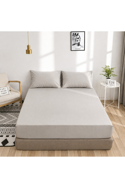 Berceste Çift Kişilik Lastikli Çarşaf Seti 160x200 + 2 Yastık Kılıfı 50x70 Yumuşak Dokulu