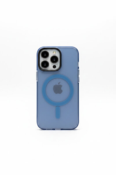 iPhone 15 Pro Max Uyumlu Magsafe Lacivert Kılıf - Kamera Korumalı