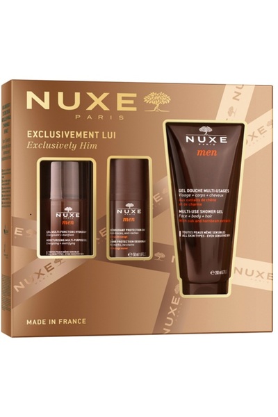 Nuxe Men Nemlendirici Jel 50 ml Men Deodorant 50 ml Men Duş Jeli 200 ml.