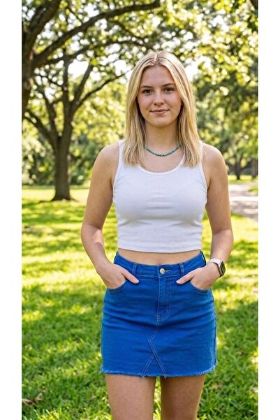TNR SPORT Premium Fitilli Kaşkorse Crop Atlet
