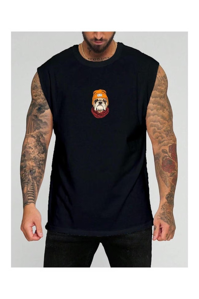 bellanova Printed Sleeveless Tshirt Men's Zero Sleeve Clothing Sportswear Ove...