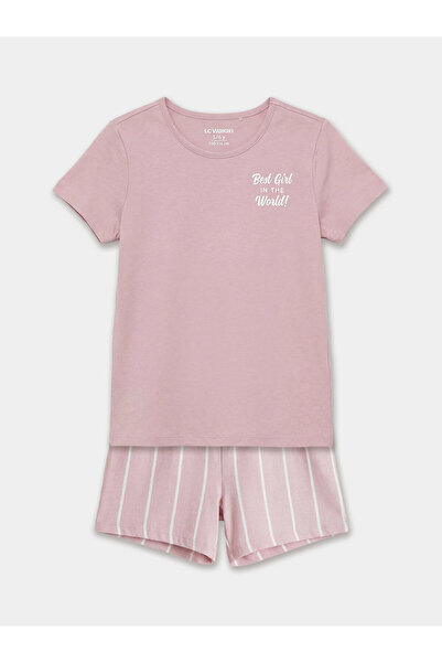 LC Waikiki Set de pijamale scurte imprimate pentru fete