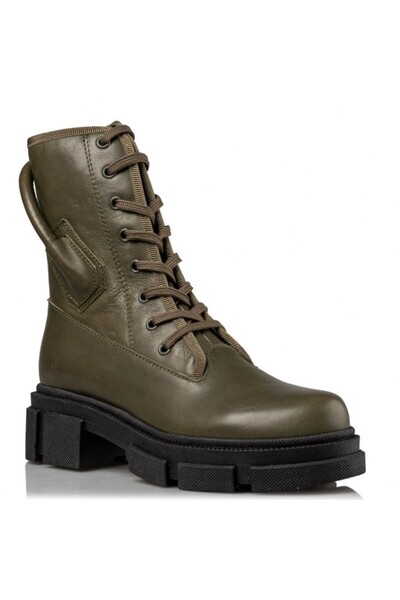 Envie Shoes Γυναικεία Μποτάκια Αρβυλάκια Ε02-14021-57 Χακί Δέρμα