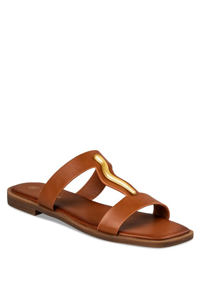 Envie Shoes Γυναικεία Πέδιλα Παντόφλες E96-19050-26 Κάμελ
