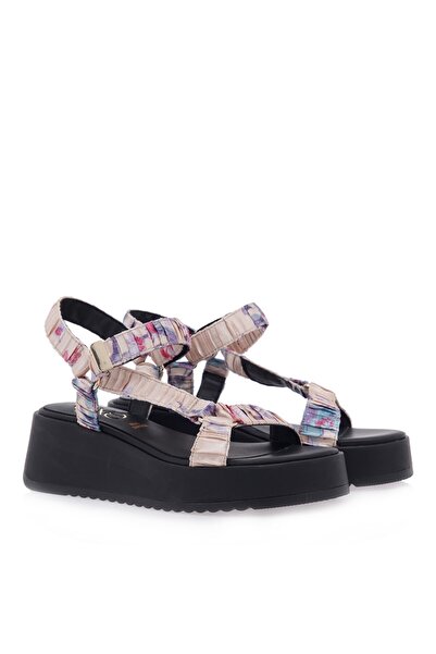 Exe Shoes Γυναικεία Πέδιλα Πλατφόρμες 630-IRIS 700-630 Πλατίνα Πολύχρωμο O470...