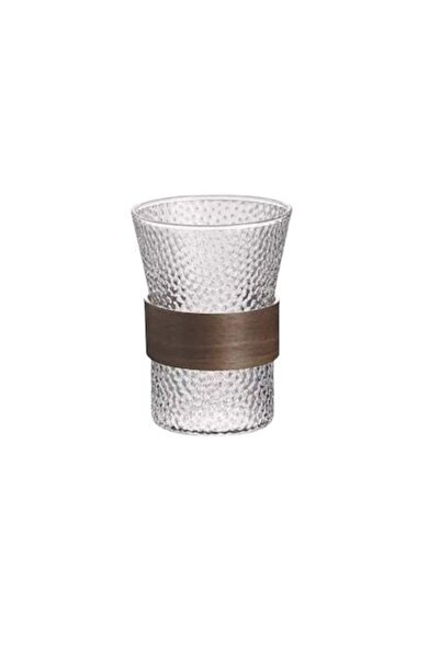 OEM Borosilicate Glass Cup with Wooden Decor, 350 ml