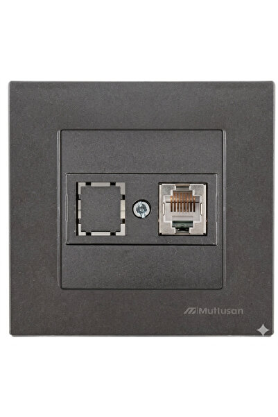 Mutlusan Pri̇z Television Socket 1Xrj12 Anthracite with Blister Pack