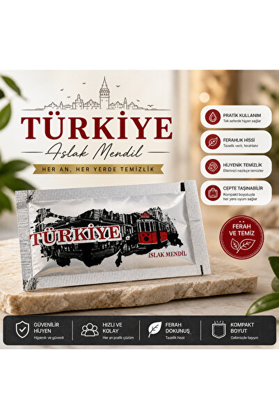 REDEX Tek Kullanımlık Otel Islak Mendil Paket / 6x10 Cm. / Özel Kokulu Türkiy...