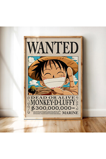 luxorpixels (ÇERÇEVESİZ) One Piece Wanted Poster, Anime Serisi Film Dizi Afiş...