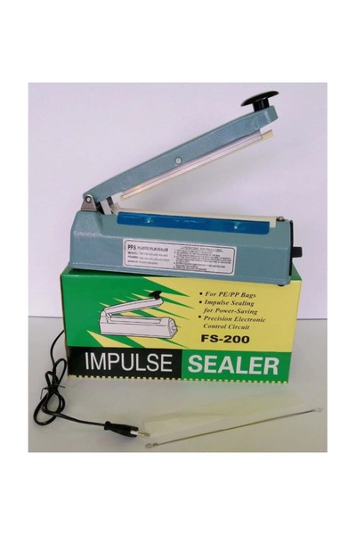 Egonex 20cm Metal Gövde Poşet Ağzı Yapıştırma Kapatma Makinası Fs-200