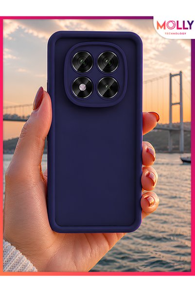 Molly Prussian Blue Edges Thick Pan Silicone Case for Redmi̇ Note 15