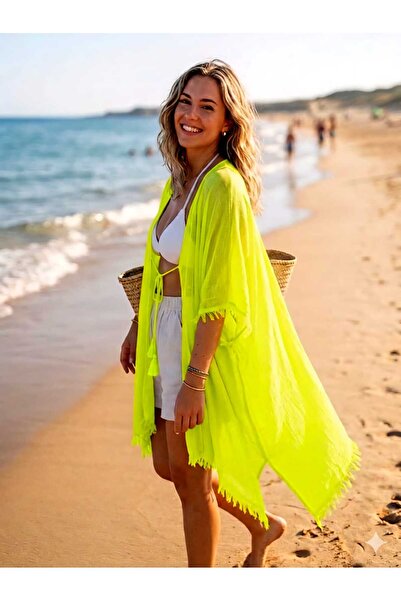 MODA YAZ MODASI İP DETAYLI İNDİGO PAREO
