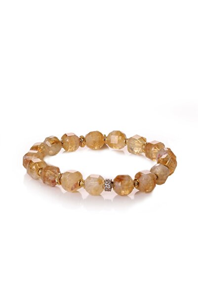 Fatma yaşar Citrine Stone Cube Bracelet