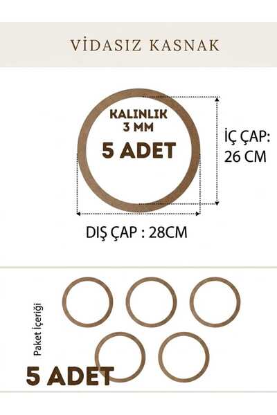 MUJA DEC 28 CM ÇAPINDA 3MM KALINLIK-5 ADET KASNAK