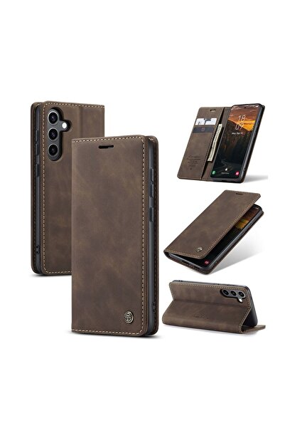 Caseme 013 Retro Θήκη Βιβλίο Coffee (Samsung Galaxy S24 FE 5G)