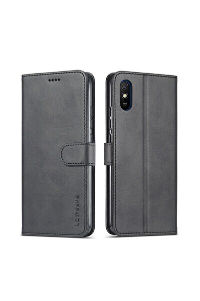 LC.IMEEKE Calf Texture Θήκη Πορτοφόλι Black (Xiaomi Redmi 9A)