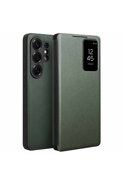 QIALINO View Window Δερμάτινη Θήκη Βιβλίο Green (Samsung Galaxy S26 Ultra 5G)