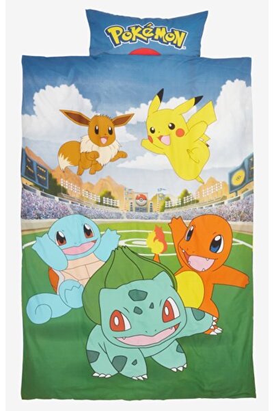 RootRise Duvet Cover Set Pokemon 155X220 Blue