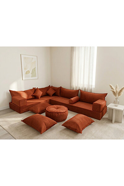 FEYZA DECOR HOME Premium Kadife Modern Şark Köşesi 14 Parça – 20 cm Süngerli ...