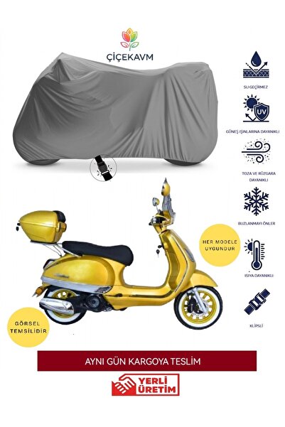 TRENDPAZARR Çelik Motor Cup 110Arka Çantalı Su Geçirmez motor brandası Koruyu...