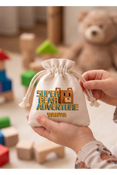 Morinna İsme Özel Süper Bear Baskılı Harçlık Para Kesesi KS-01
