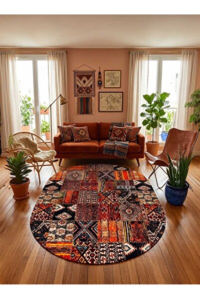 Qatalina Dijital Baskılı Kilim Model Makinede Yıkanabilir Kaymaz Taban Halı q...