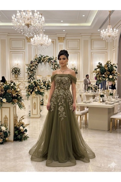 Diva style فستان سهره تل تطريز