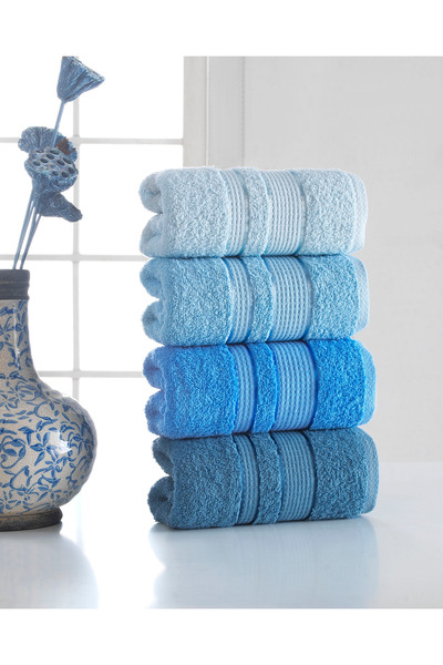 Erm Çarşı 4-Pack Softy Cotton Hand and Face Towels 50X85 cm |   Extra Soft Te...