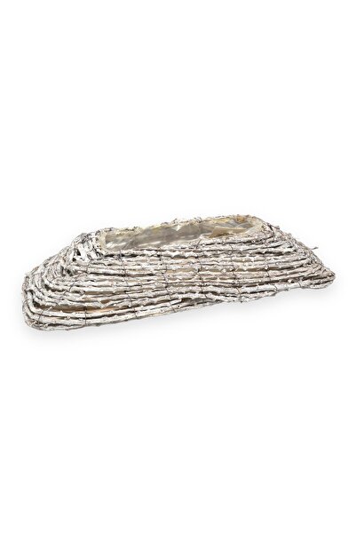 AFO Rectangular Nest Basket White with Natural