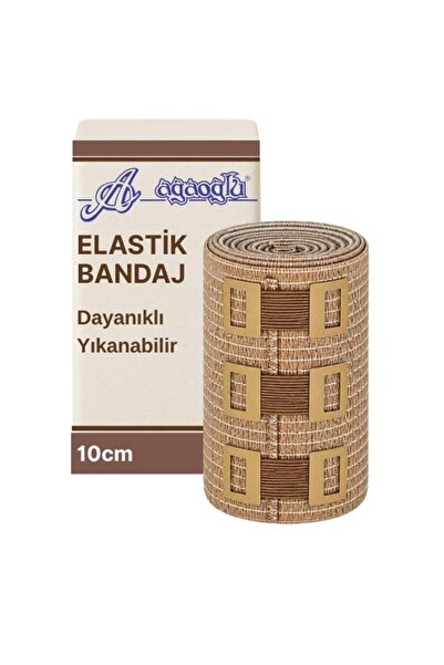 Alban Elastik Bandaj 10cm, 4 Klipsli 4,5 Metreye Kadar Uzar, Spor ve Günlük K...