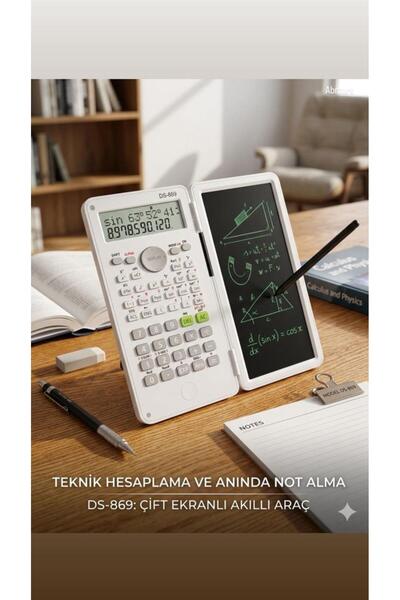 abnturk 240 Fonksiyonlu Çift Satır Mühendis Mimar Hesap Makinesi, Kapaklı Çok...