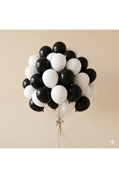baloss fer Black and White Balloon Set 20 Pieces Birthday Party Decoration Co...