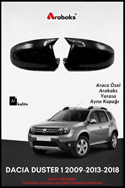 Arabaks DACIA DUSTER 1 2009-2013-2018 Yarasa Ayna Kapağı 2'li Takım (BATMAN T...