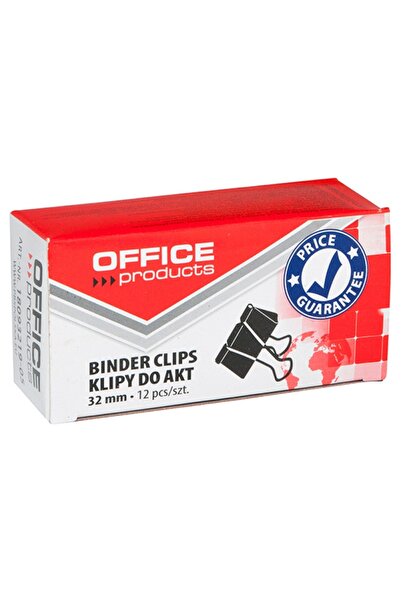 OFFICE products Clip hartie 32mm, 12buc/cutie, - negru