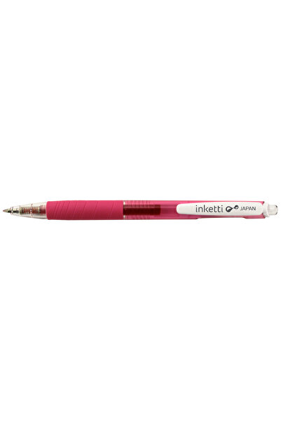 PENAC Pix cu gel Inketti, rubber grip, 0.5mm, corp roz transparent - scriere roz