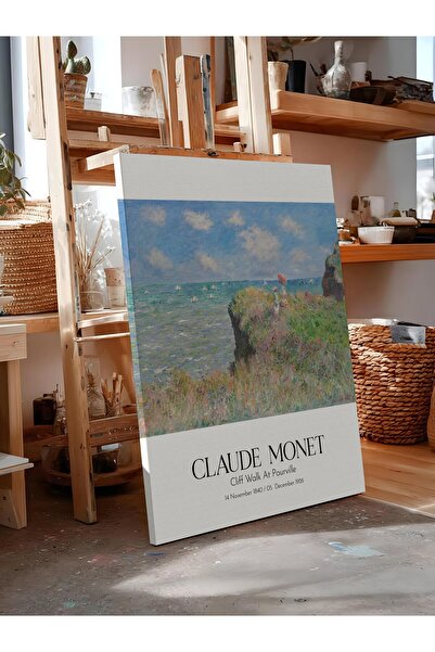 Postifull Claude Monet - Plimbare pe stâncă la Pourville, Tablou pe pânză, Se...