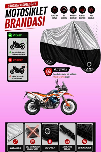 Cemku Twin غطاء محرك متوافق مع KTM 890 Adventure باللون الرمادي من الأعلى وال...