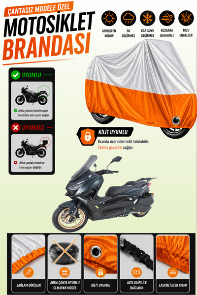 Cemku Twin Top Gray - Bottom Orange Arora Max-T Compatible Engine Cover, Back...