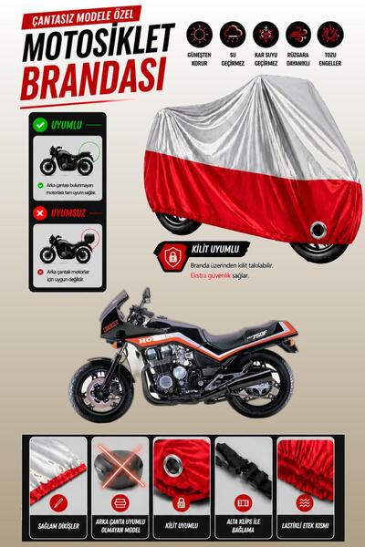 Cemku Twin غطاء محرك متوافق مع هوندا CBX 750 F باللون الرمادي من الأعلى والأح...