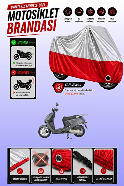 Cemku Twin Top Gray - Bottom Red Mondial 125 Lavinia Compatible Engine Cover,...