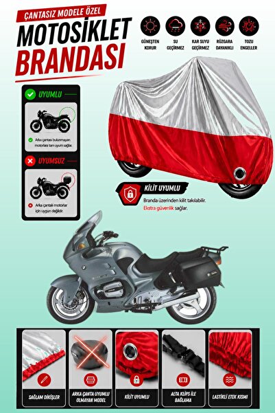 Cemku Twin غطاء محرك متوافق مع سيارة BMW R 1100 RT باللون الرمادي من الأعلى و...