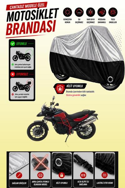 Cemku Twin Top Gray - Bottom Black Bmw F 700 Gs Compatible Engine Cover, Rear...