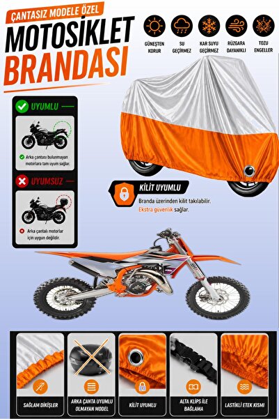 Cemku Twin غطاء محرك متوافق مع KTM 65 SX باللون الرمادي من الأعلى والبرتقالي ...