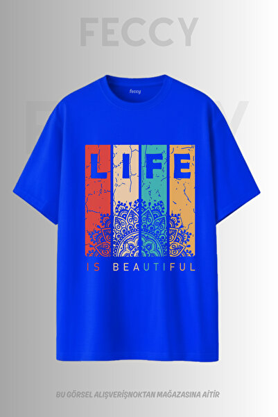 FECCY Tricou unisex supradimensionat cu imprimeu Hunter Theme Premium Life Tr...